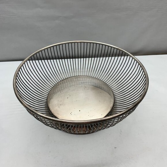 Vintage MCM silver plated bread / fruit bowl by Gorham Italy USA - Picture 2 of 6